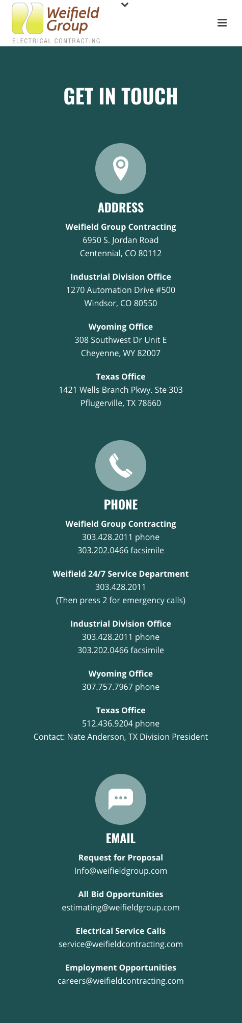 The Weifield Group Mobile View