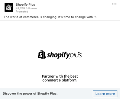 Shopify Plus Ad Example