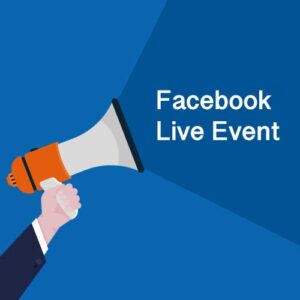 Announces a Facebook Live event