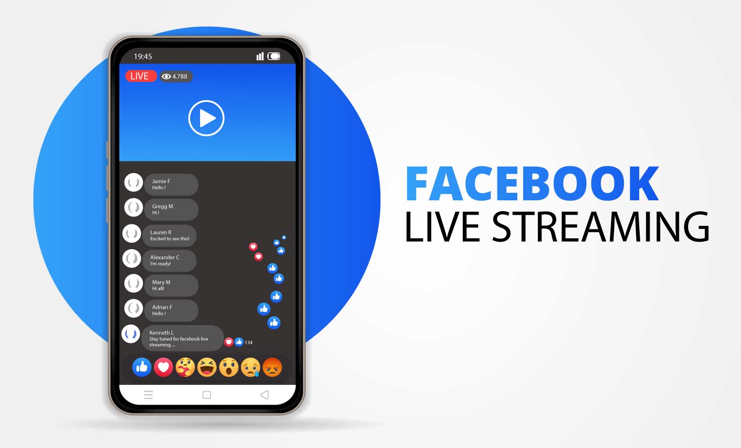 Demonstrate what Facebook Live looks like