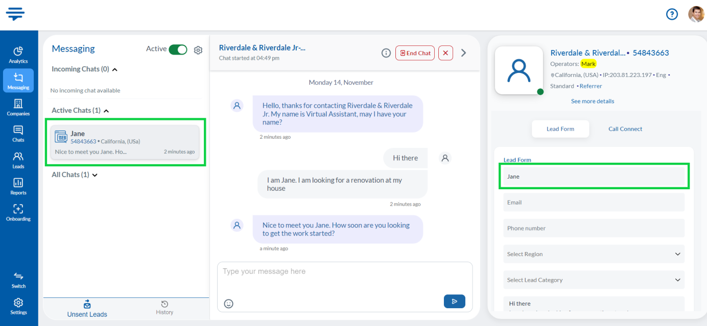 AutoName update-messaging dashboard whitelabel