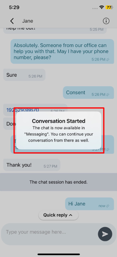 Start Conversation